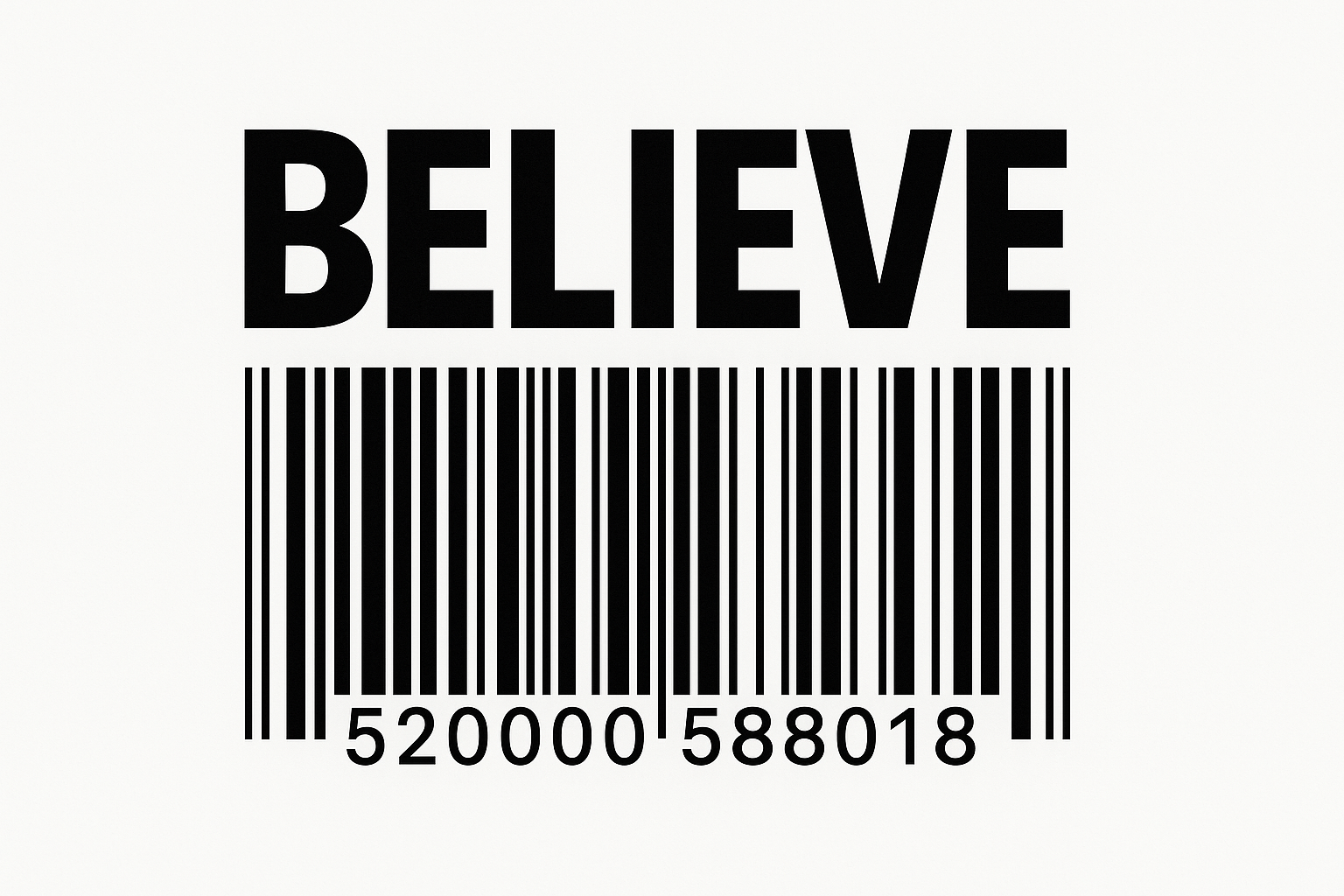Believe with barcode